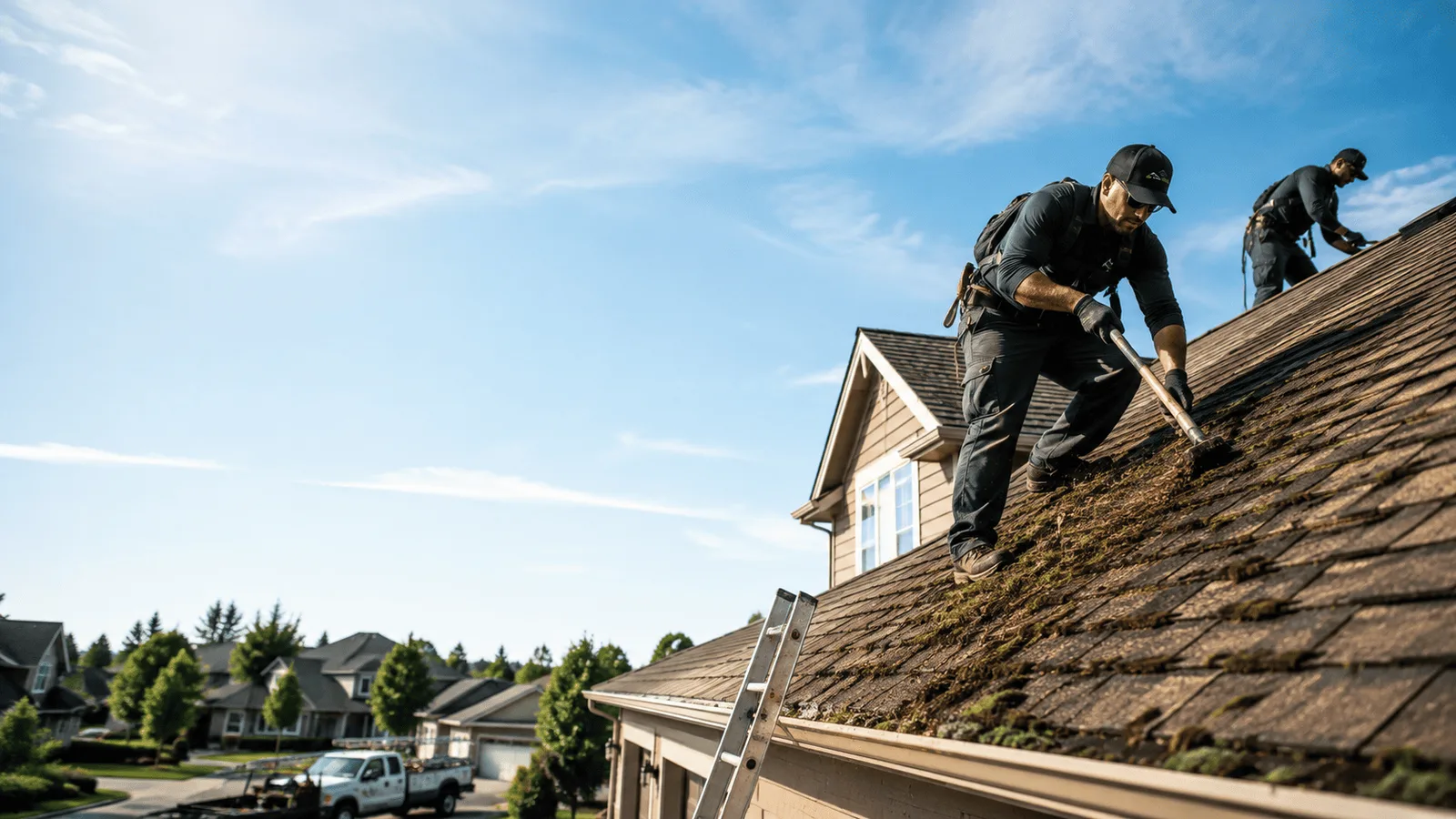 Roof Moss Removal in Spring Grove, IL near me